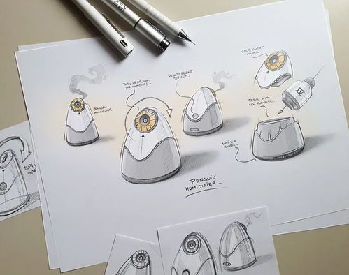 细节 设计师的产品手绘效果图